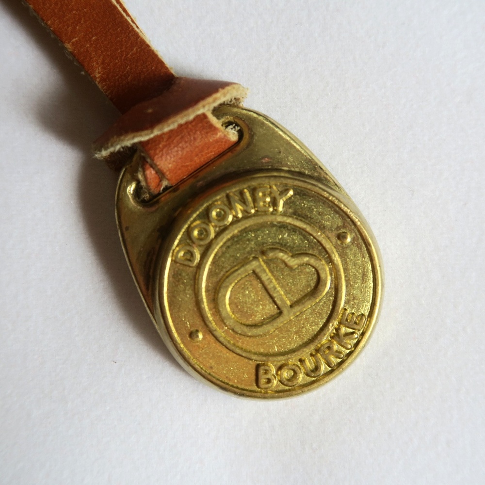 Dooney & Bourke Early-80s Brass DB Bag Fob